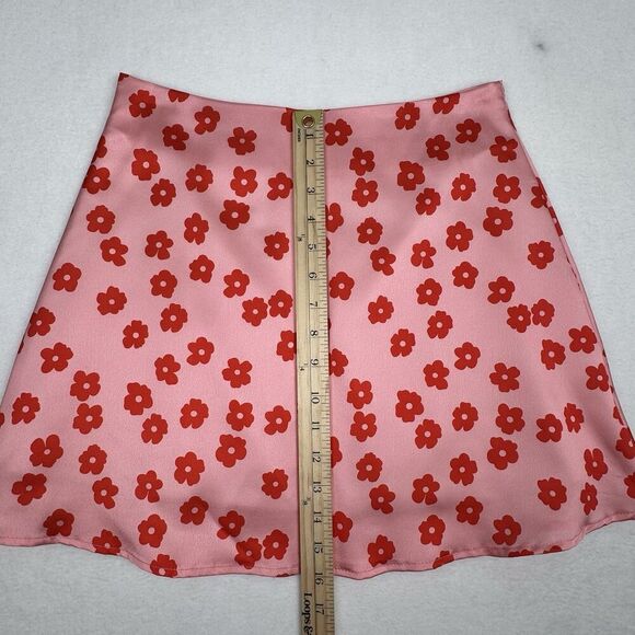 Princess Polly Olton Floral Mini Skirt Small Pink Flower Power Hippie Festival - Picture 9 of 10